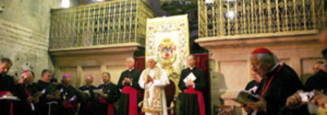 Der Papst bei seiner letzten Messe in Jerusalem.