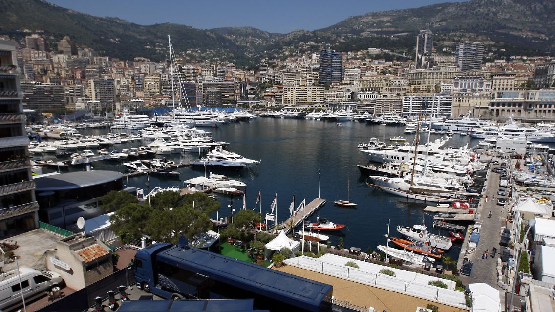 Hafen und Skyline von Monaco