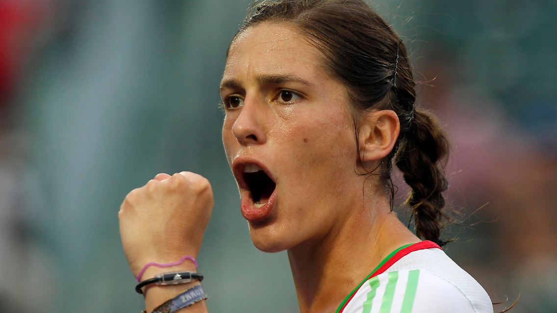 Woher hat sie nur diese Geste? Andrea Petkovic.