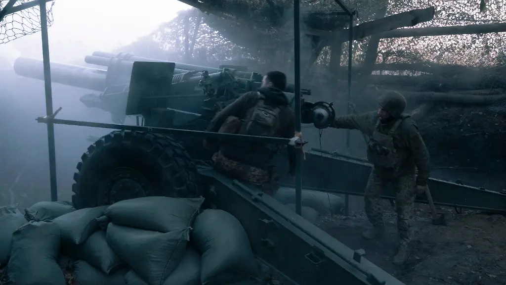 Ukrainische-Artilleriestellung-bei-Pokrowsk