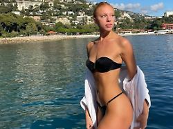 Ganz schön abgebrüht: Anna Ermakova geht baden