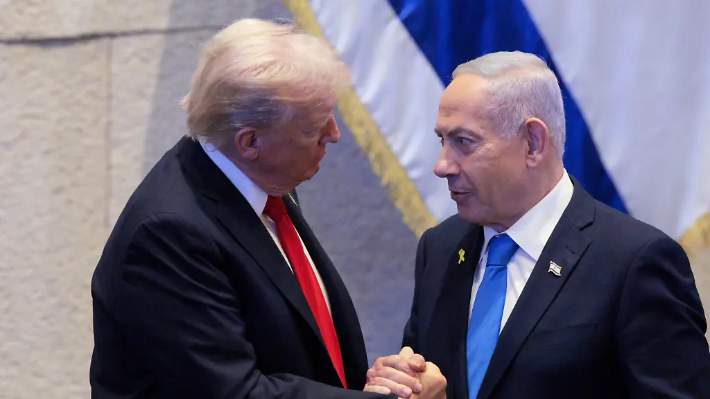 US-Praesident-Donald-Trump-l-spricht-mit-Israels-Ministerpraesident-Benjamin-Netanjahu-in-der-Knesset-dem-israelischen-Parlament