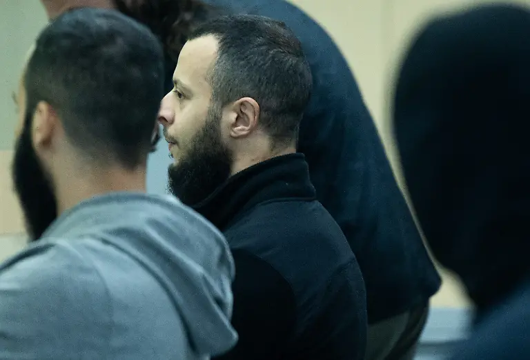 Attention-all-users-first-unblurred-Belga-picture-of-this-person-Please-take-into-consideration-that-the-publication-of-this-unblurred-picture-should-match-with-your-local-deontological-code-and-or-legal-constraints-Accused-Salah-Abdeslam-pictured-at-a-session-to-read-the-verdict-of-the-trial-of-the-terrorist-attacks-of-March-22-2016-at-the-Brussels-Capital-Assizes-Court-Tuesday-25-July-2023-at-the-Justitia-site-in-Haren-Brussels-On-March-22-2016-32-people-were-killed-and-324-got-injured-in-suicide-bombings-at-Zaventem-national-airport-and-Maalbeek-Maelbeek-metro-station-which-were-claimed-by-ISIL
