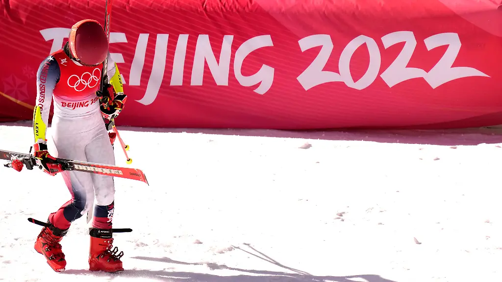 Mikaela-Shiffrin-U-S-walks-out-of-the-finish-area-for-the-last-time-after-she-skied-her-final-Olympic-event-in-the-Mixed-Team-Parallel-event-at-the-Winter-Olympics-in-Beijing-on-Sunday-February-20-2022-The-U-S-placed-fourth-in-the-event-denying-Shiffrin-any-medals-in-these-Games