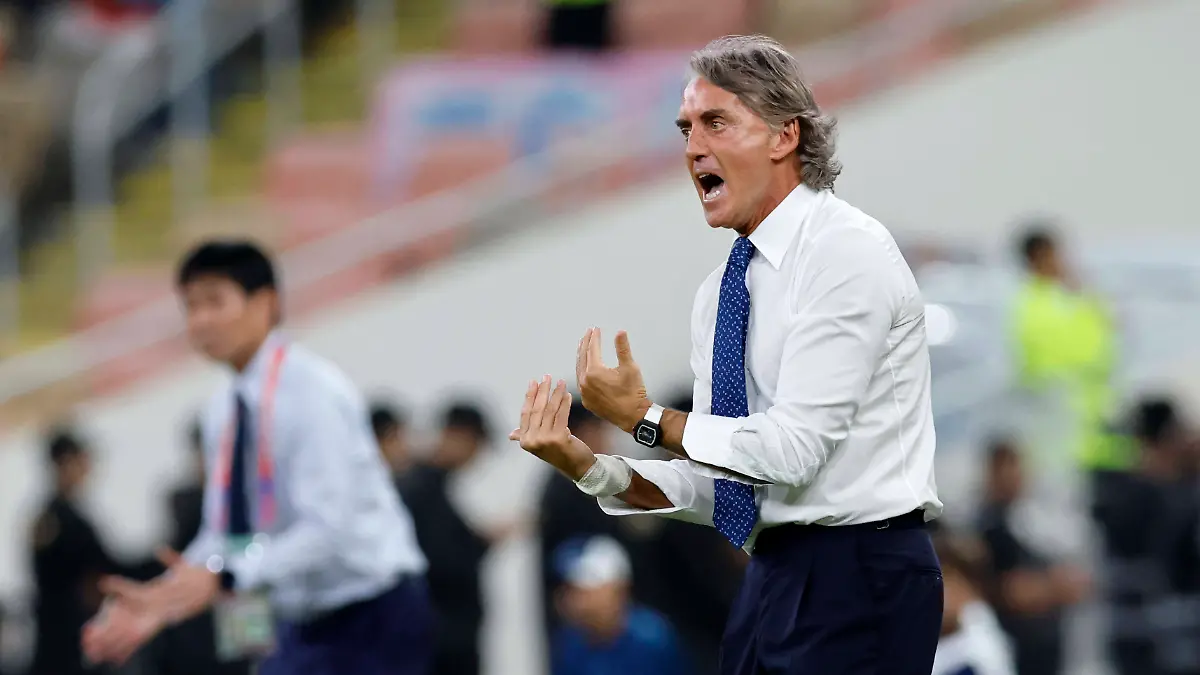 Roberto-Mancini-KSA-October-10-2024-Football-Soccer-FIFA-World-Cup-WM-Weltmeisterschaft-Fussball-2026-Asian-Qualifier-Final-Round-Group-C-match-between-Saudi-Arabia-0-2-Japan-at-King-Abdullah-Sports-City-Stadium-Jeddah-Saudi-Arabia