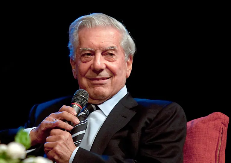 FILE-A-picture-dated-25-September-2010-shows-the-Peruvian-author-Mario-Vargas-Llosa-during-his-literary-speech-at-the-National-Autonomous-University-of-Mexico-UNAM-Peruvian-author-Mario-Vargas-Llosa-has-won-the-2010-Nobel-prize-for-literature-the-Swedish-Academy-announced-in-Stockholm-on-Thursday