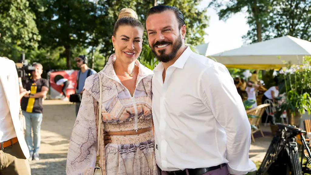 BERLIN-GERMANY-JUNE-25-Alain-Midzic-and-guest-attend-the-Ein-Herz-Fuer-Kinder-Summer-Reception-at-Wannseeterrassen-Berlin-on-June-25-2024-in-Berlin-Germany