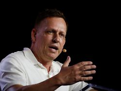 MIAMI FLORIDA APRIL 7 Peter Thiel Co Founder Of PayPal Palantir Technologies And Founders Fund Gestures As He Speaks During The Bitcoin 2022 Conference At Miami Beach Convention Center On April 7 2022 In Miami Florida The Worlds Largest Bitcoin Conference Runs From April 6 9 Expecting Over 30 000 People In Attendance And Over 7 Million Live Stream Viewers Worldwide