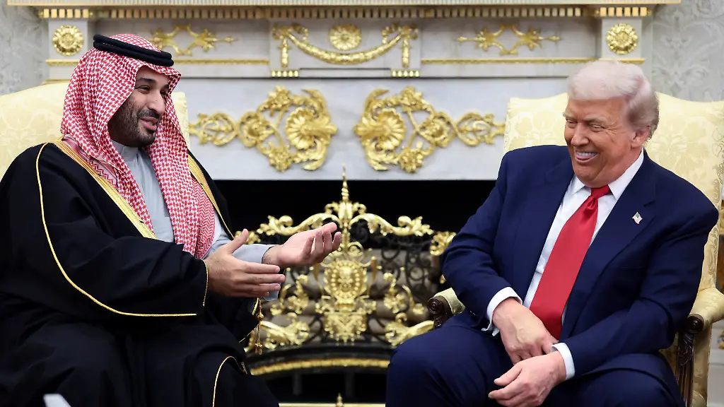 U-S-President-Donald-Trump-and-Saudi-Crown-Prince-and-Prime-Minister-Mohammed-bin-Salman-laugh-during-a-meeting-in-the-Oval-Office-at-the-White-House-in-Washington-D-C-U-S-November-18-2025