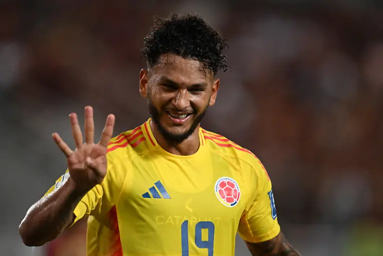 Colombia-s-forward-19-Luis-Suarez-celebrates-scoring-his-team-s-fifth-goal-during-the-2026-FIFA-World-Cup-South-American-qualifiers-football-match-between-Venezuela-and-Colombia-at-the-Monumental-de-Maturin-Stadium-in-Maturin-Venezuela-on-September-9-2025