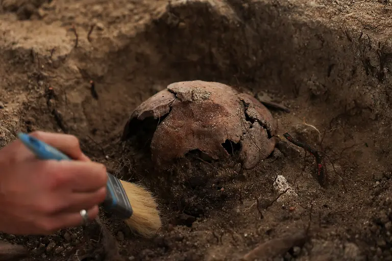 David-Ramirez-member-of-the-Association-for-the-Recovery-of-Historical-Memory-ARMH-takes-part-in-the-exhumation-of-a-mass-grave-of-one-of-the-two-victims-who-were-shot-in-1936-by-forces-of-Spanish-dictator-Francisco-Franco-near-Vegas-de-Matute-Spain-November-13-2025