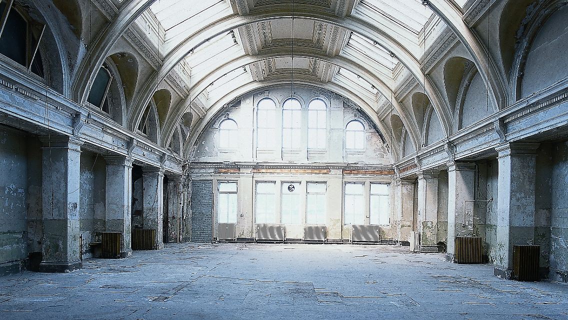 Halle, in der die Titanic entworfen wurde (Foto undatiert).