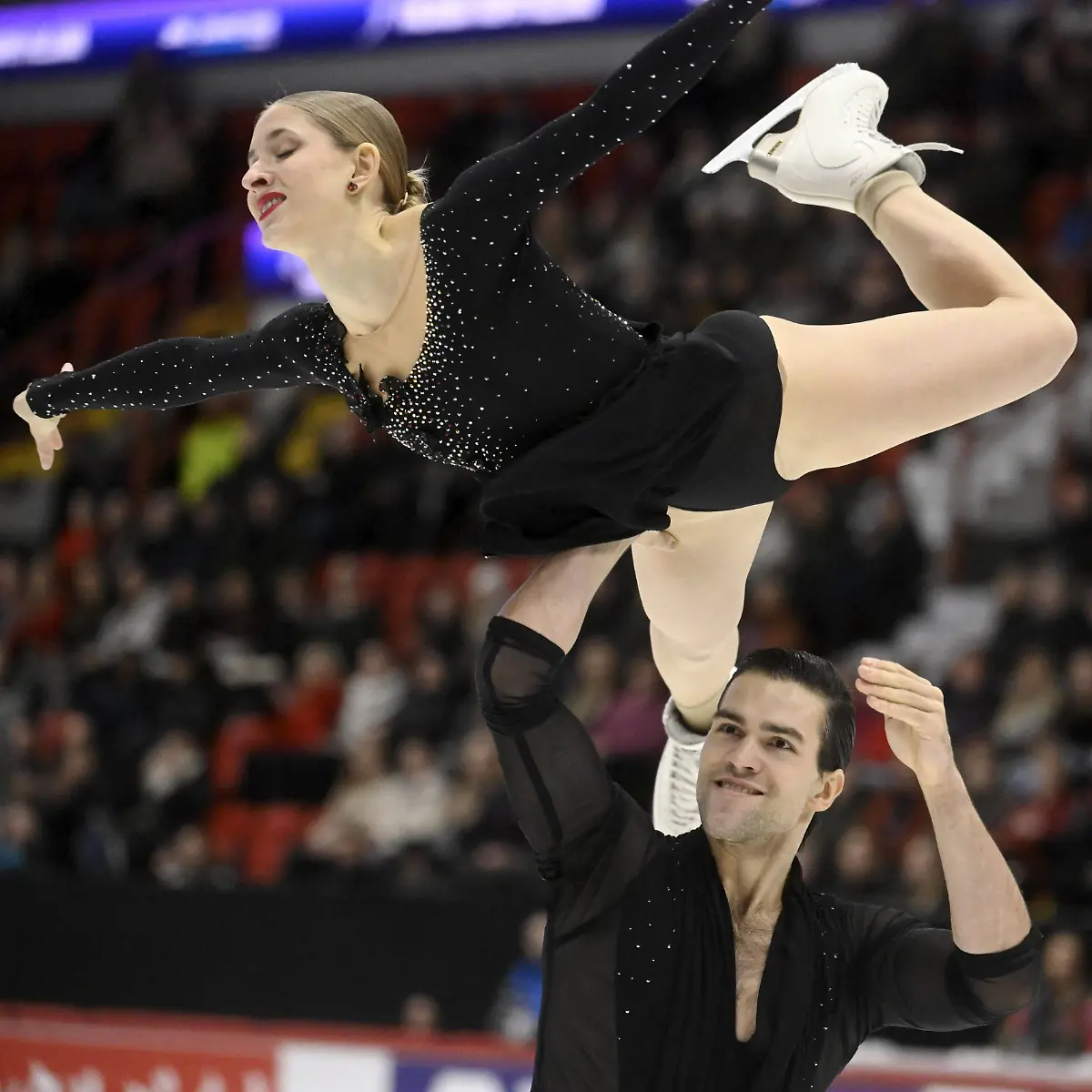 Minerva-Fabienne-Hase-and-Nikita-Volodin-of-Germany-perform-in-Pairs-Short-Program-during-Figure-skating-Eiskunstlauf-ISU-Grand-Prix-Finlandia-Trophy-Helsinki-competition-in-Helsinki-Finland-on-November-21-2025