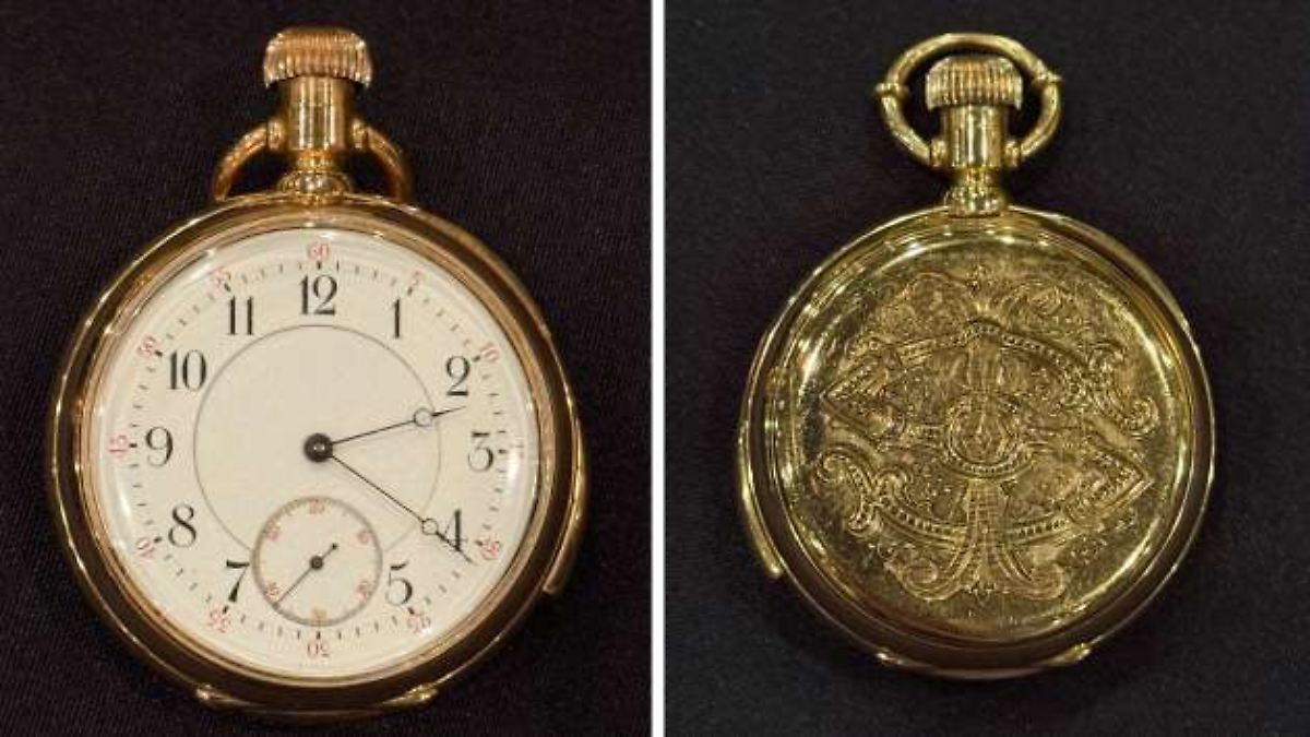 "Ultimative Liebesgeschichte": Goldene Uhr eines berühmten "Titanic"-Paares erzielt Rekordpreis