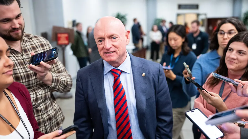 UNITED-STATES-NOVEMBER-4-Sen-Mark-Kelly-D-Ariz-speaks-with-reporters-in-the-U-S-Capitol-on-Tuesday-November-4-2025