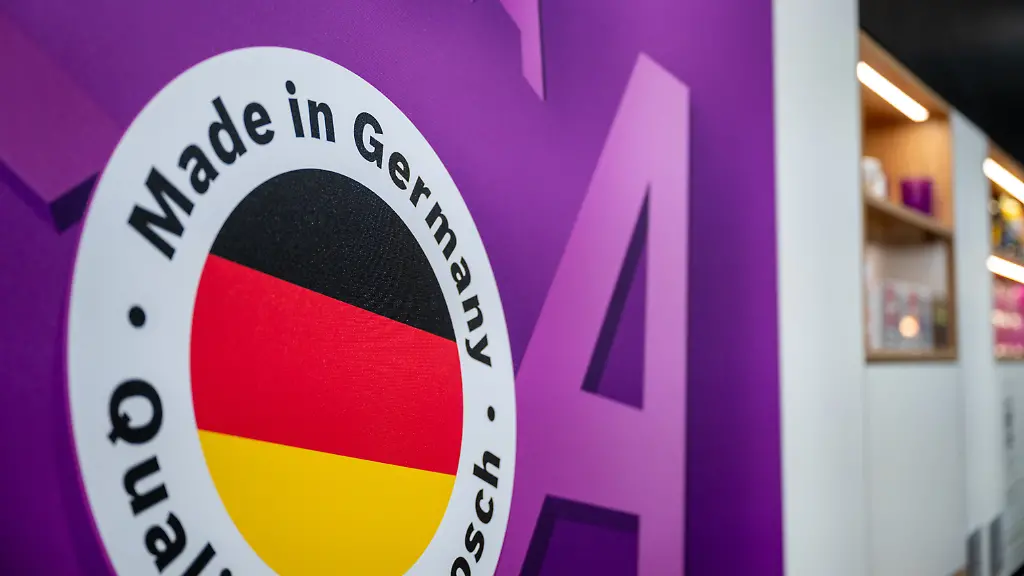 Ein-Made-in-Germany-Logo-aufgenommen-am-05-09-2025-auf-der-Internationalen-Funkausstellung-IFA-2025-auf-dem-Berliner-Messegelaende