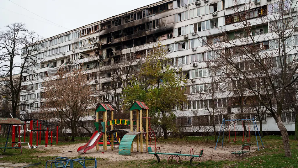 A-residential-building-is-seen-heavily-damaged-after-a-Russian-strike-on-Kyiv-Ukraine-on-Tuesday-Nov-25-2025