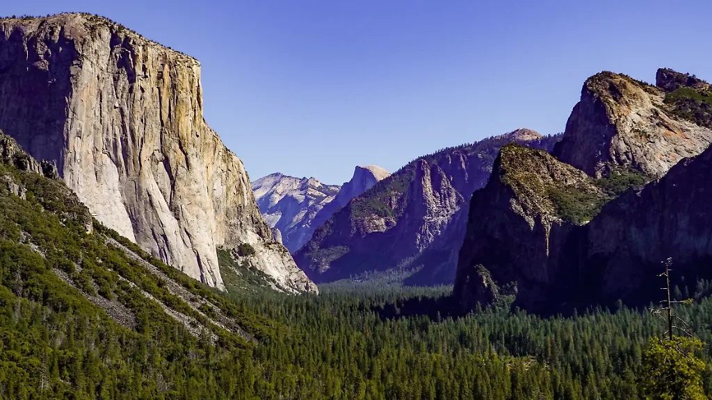 Der-Yosemite-Nationalpark-mit-Granitbergen-El-Capitan-und-Half-Dome-Der-Nationalpark-liegt-in-der-Sierra-Nevada-im-US-Bundesstaat-Kalifornien