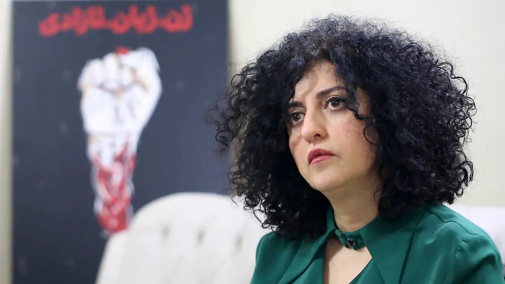 Narges-Mohammadi-sits-in-her-apartment-in-Tehran-Iran-on-December-18-2024-She-was-awarded-the-2023-Nobel-Peace-Prize-for-her-advocacy-for-womens-rights-and-freedom-and-is-currently-out-of-jail-for-21-days-on-leave