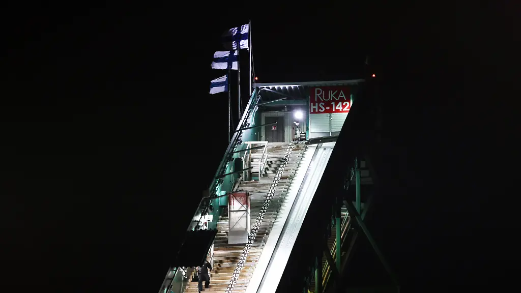 NORDIC-SKIING-FIS-WC-Ruka-Nordic-Opening-KUUSAMO-FINLAND-30-NOV-25-NORDIC-SKIING-Ski-jumping-Skispringen-Ski-nordisch-FIS-World-Cup-Nordic-Opening-large-hill-men-Image-shows-the-ski-jumping-hill