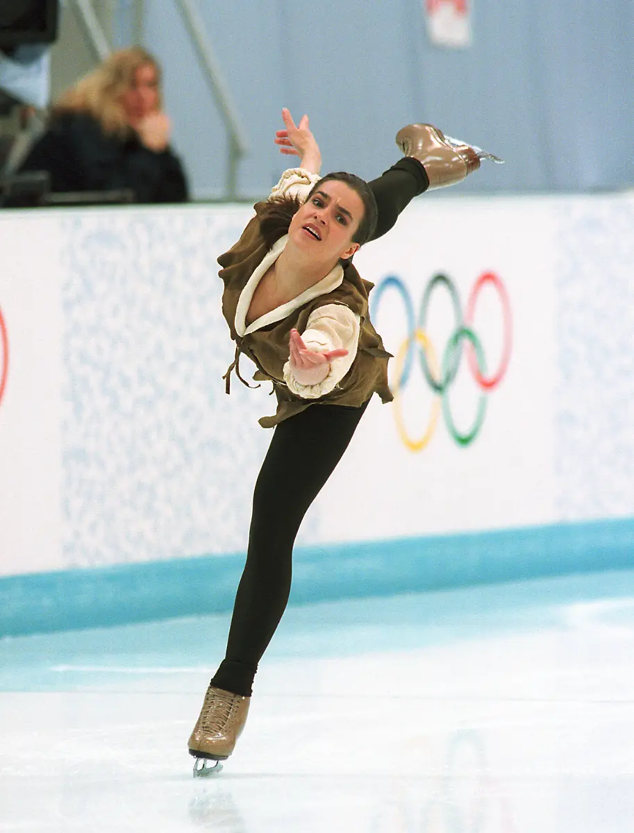 Katarina-Witt-of-East-Germany-performs-in-the-women-s-technical-program-at-the-Hamar-Olympic-Aphitheatre-during-the-XVII-Winter-Olympics-in-Lillehammer-Norway-on-Wednesday-Feb-23-1994