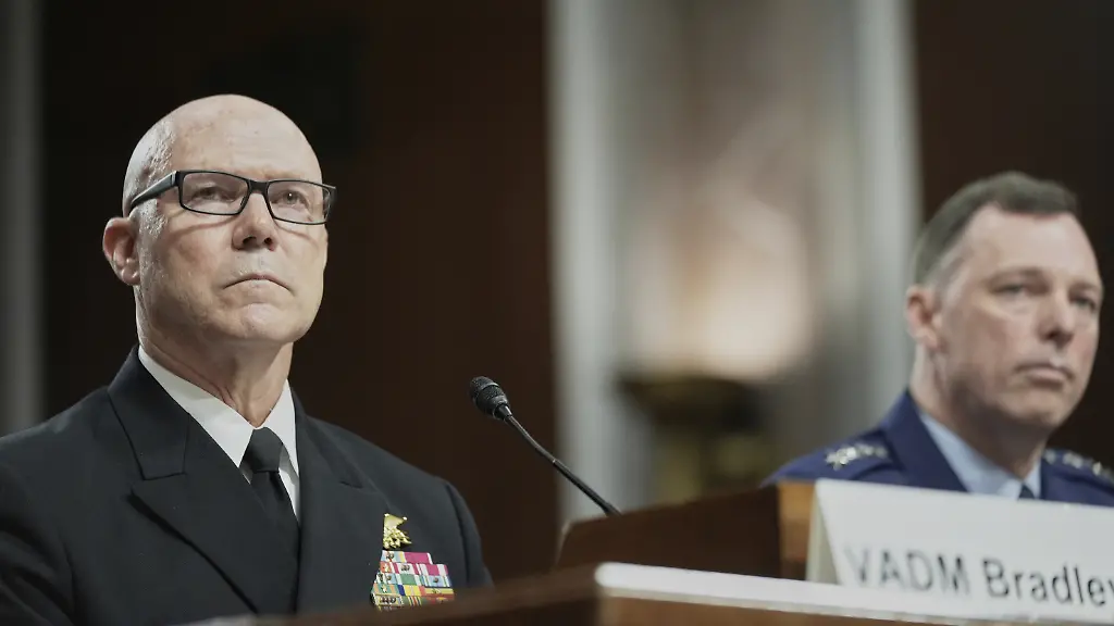 Admiral-Frank-M-Bradley-USN-left-and-Lt-Gen-Dagvin-R-M-Anderson-USAF-right-are-listen-during-a-Senate-Armed-Services-Committee-hearing-to-examine-his-nomination-to-be-admiral-and-Commander-United-States-Special-Operation-Command-Tuesday-July-22-2025-at-the-Capitol-in-Washington