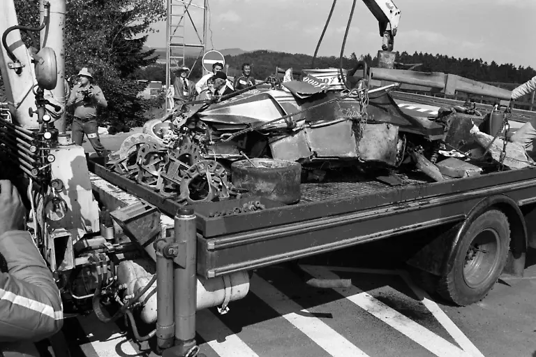 Ferrari-312-T2-of-F1-driver-Niki-Lauda-AUT-after-the-crash-where-he-burned-his-face-during-the-1976-German-F1-GP-Nurburgring-August-1st-1976-Photo-DPPI-Media-story-can-be-seen-in-RUSH-movie-about-Lauda-and-Hunt-rivalry