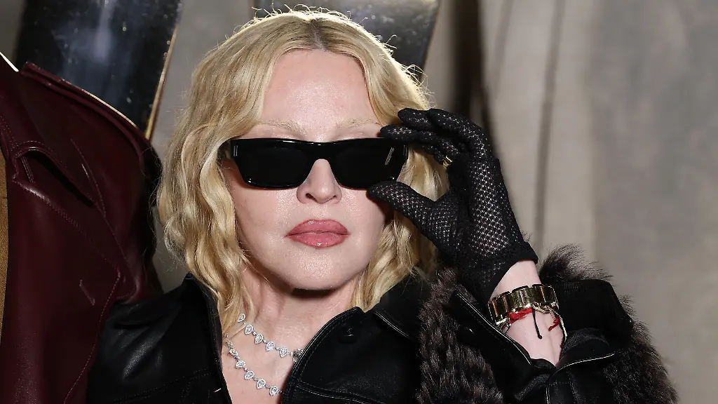 PARIS-FRANCE-SEPTEMBER-29-EDITORIAL-USE-ONLY-For-Non-Editorial-use-please-seek-approval-from-Fashion-House-Madonna-attends-the-Saint-Laurent-Womenswear-Spring-Summer-2026-show-as-part-of-Paris-Fashion-Week-on-September-29-2025-in-Paris-France
