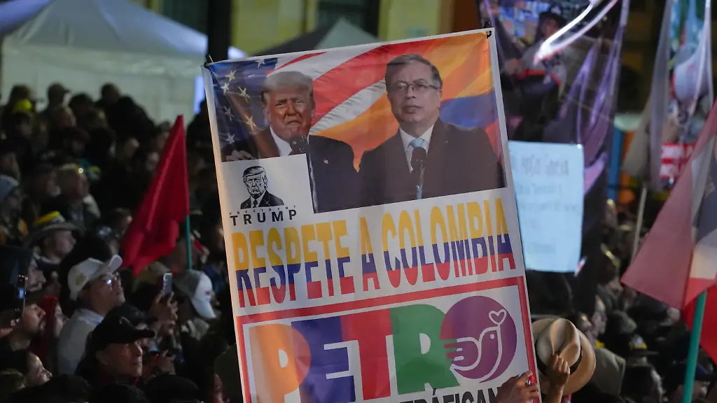 BOGOTvA-COLOMBIA-Aei-OCTOBER-24-Colombian-President-Gustavo-Petro-speaks-at-a-rally-in-support-of-his-administration-at-Bolv-var-Square-in-Bogotv-on-October-24-2025-The-United-States-announced-sanctions-on-Friday-against-President-Petro-accusing-him-of-not-doing-enough-to-curb-illegal-drug-trafficking-along-with-sanctions-on-his-wife-and-eldest-son-Many-Colombians-see-the-move-as-unfair-pointing-out-that-PetroAeos-government-has-seized-record-amounts-of-cocaine-without-firing-a-single-shot