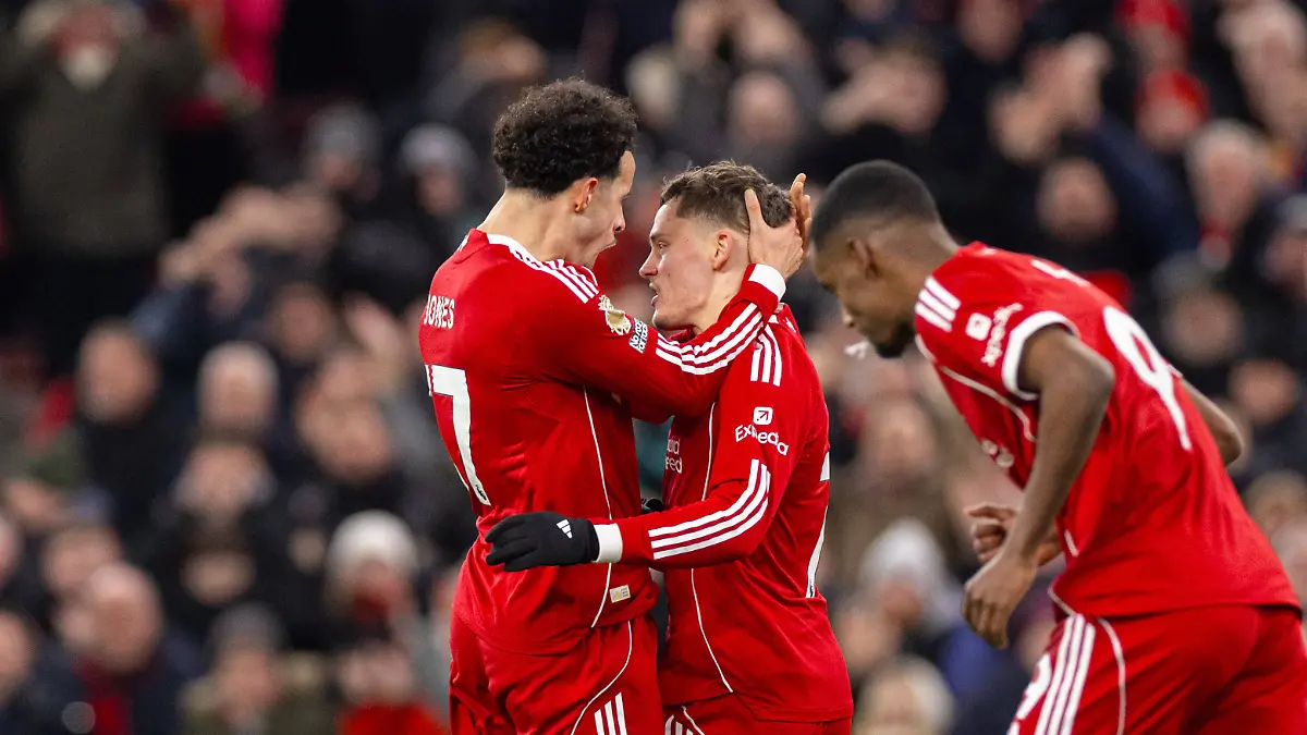 Football-FA-Premier-League-Liverpool-FC-v-Sunderland-AFC-LIVERPOOL-ENGLAND-Wednesday-December-3-2025-Liverpool-s-Florian-Wirtz-celebrates-with-team-mate-Curtis-Jones-L-after-scoring-Liverpool-s-first-and-equalising-goal-during-the-FA-Premier-League-match-between-Liverpool-FC-and-Sunderland-AFC-at-Anfield