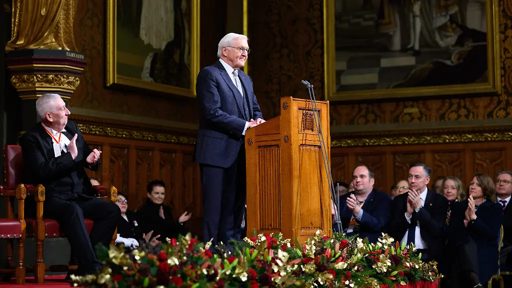 Bundespraesident-Frank-Walter-Steinmeier-spricht-im-Westminister-Palast-vor-dem-britischen-Parlament-Bundespraesident-Steinmeier-und-seine-Frau-sind-zu-einem-dreitaegigen-Staatsbesuch-im-Vereinigten-Koenigreich-Grossbritannien-und-Nordirland