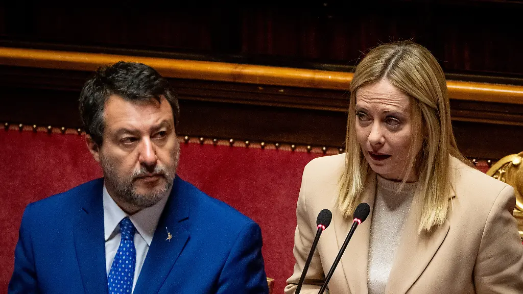 October-22-2025-Rome-Italy-Italian-Prime-Minister-Giorgia-Meloni-addresses-the-Italian-Senate-ahead-of-the-next-European-Council-at-Palazzo-Madama-in-Rome