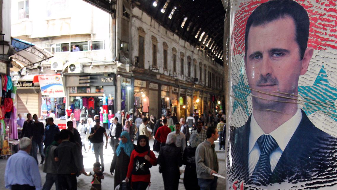 Überall gegenwärtig: Plakate des syrischen Präsidenten Assad.