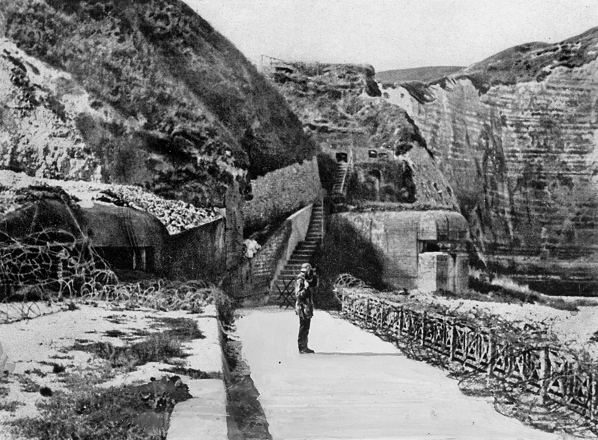 FRANCE-CIRCA-1939-World-War-II-Atlantic-Wall-German-fortifications-Etretat-Seine-Maritime