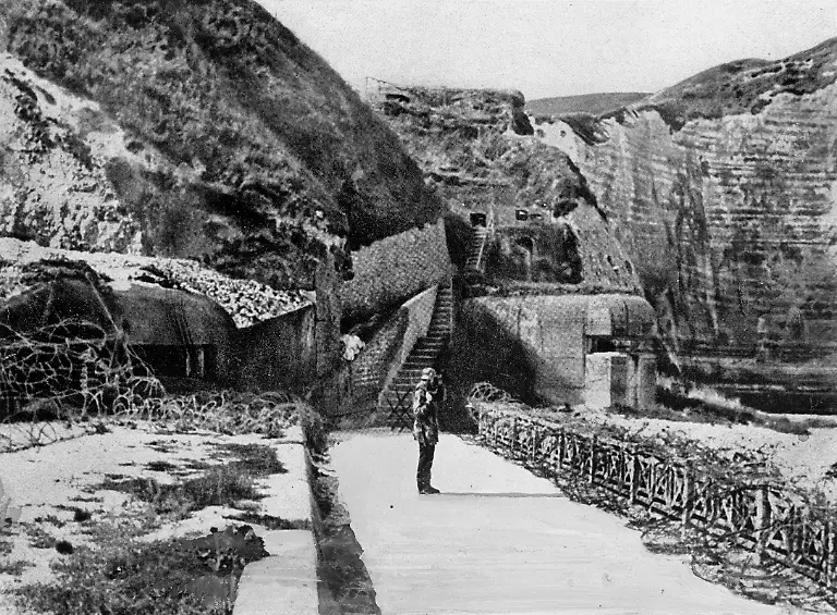 FRANCE-CIRCA-1939-World-War-II-Atlantic-Wall-German-fortifications-Etretat-Seine-Maritime