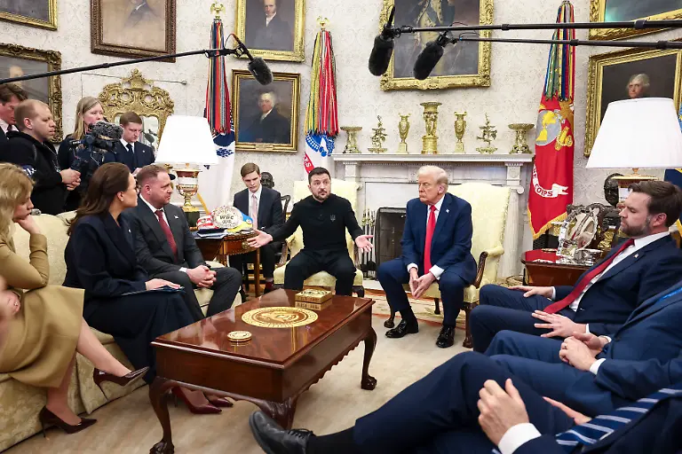 Ukrainian-President-Volodymyr-Zelensky-C-speaks-during-a-meeting-with-US-President-Donald-Trump-2-R-in-the-Oval-Office-of-the-White-House-in-Washington-DC-USA-28-February-2025-Zelensky-is-in-Washington-to-sign-the-framework-of-a-deal-pushed-by-President-Trump-to-share-Ukrainesas-mineral-wealth-with-the-US-Among-those-also-pictured-is-US-Vice-President-JD-Vance-R