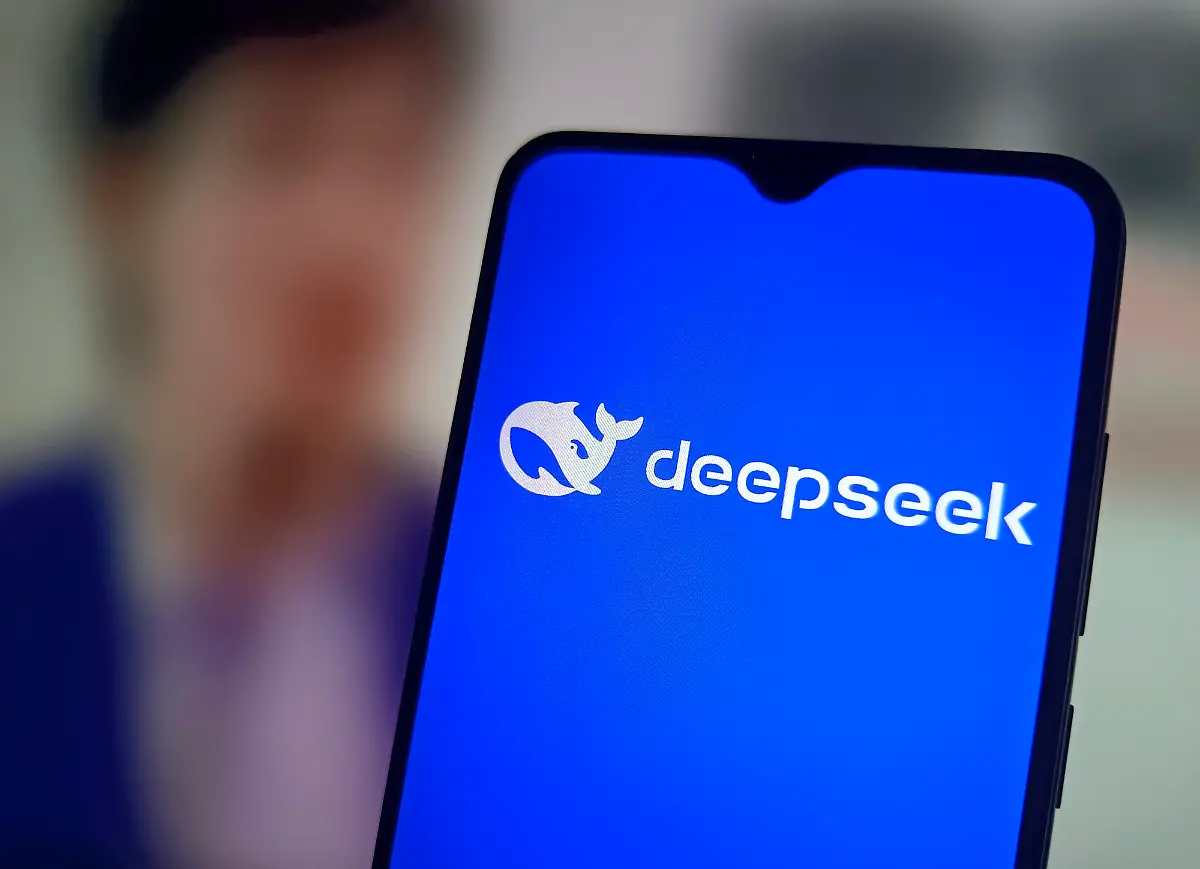SUQIAN-CHINA-MARCH-27-2025-An-illustration-photo-shows-the-DeepSeek-LOGO-displayed-on-a-smartphone-in-Shanghai-China-on-March-27-2025