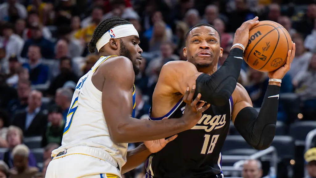 Sacramento-Kings-guard-Russell-Westbrook-18-reacts-after-making-contact-with-the-defense-of-Indiana-Pacers-forward-Jarace-Walker-en-route-to-the-basket-during-the-first-half-of-an-NBA-basketball-game-in-Indianapolis-Monday-Dec-8-2025