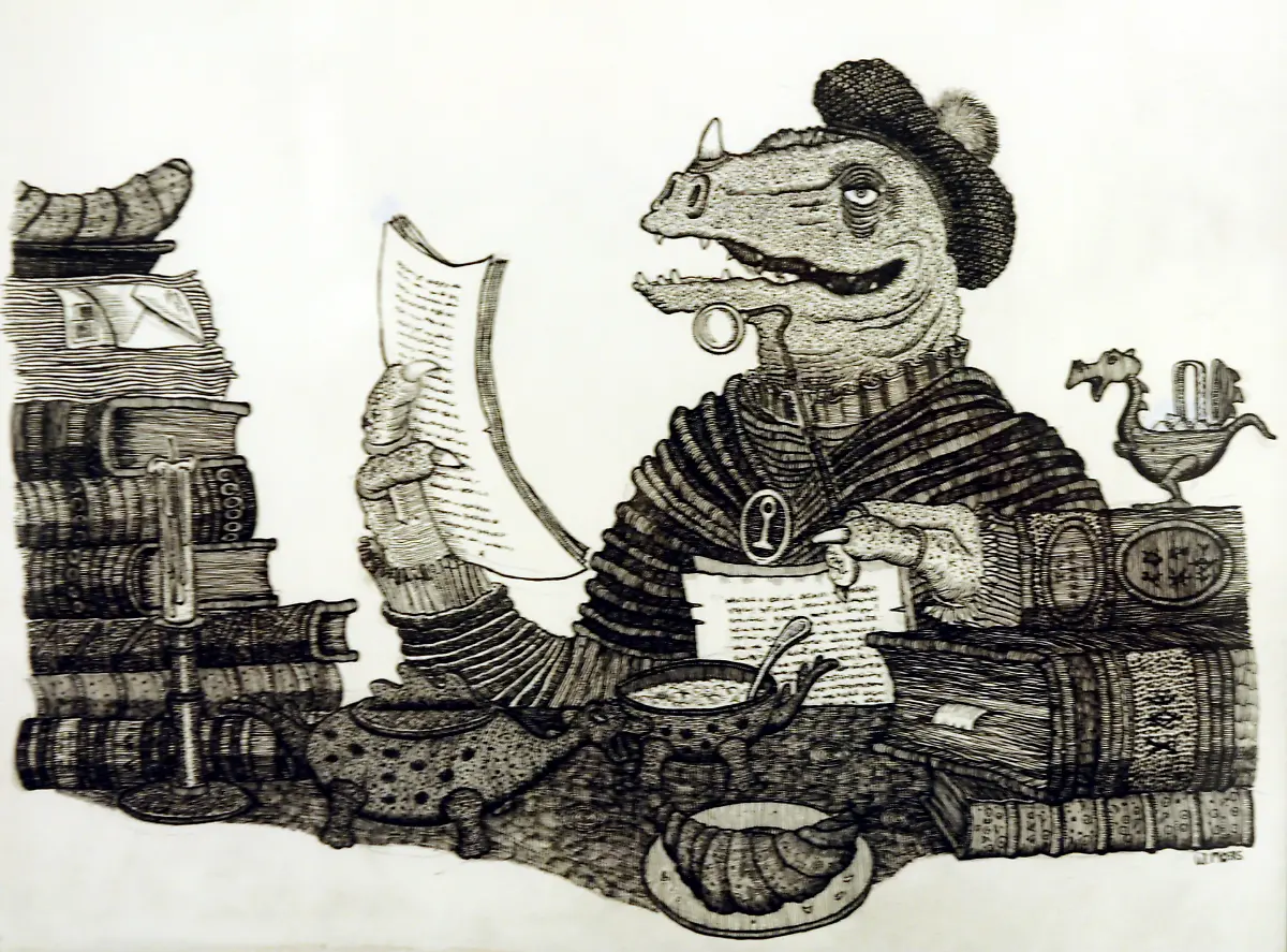 Oberhausen-Schloss-Oberhausen-NUR-FUeR-REDAKTIONELLE-ZWECKE-EDITORIAL-USE-ONLY-Am-Dienstag-den-20-9-2011-besuchte-die-Redaktion-die-Vorbereitungen-zur-Ausstellung-Die-7-1-2-Leben-des-Walter-Moers-Vom-Kleinen-Arschloch-ueber-Kaept-n-Blaubaer-bis-Zamonien-im-Schloss-Oberhausen-Ludwig-Galerie-die-vom-25-Sept-2011-bis-8-Jan-2012-zu-sehen-ist-Hier-wird-noch-fleissig-gewerkelt-geputzt-und-anschliessend-beschriftet-Erstmals-widmet-sich-nun-eine-Ausstellung-dem-Werk-des-1957-in-Moenchengladbach-geborenen-Zeichners-und-Autors-Walter-Moers-in-all-seinen-Fassetten-In-seinen-7-1-2-Leben-hat-er-Erstaunliches-geschaffen