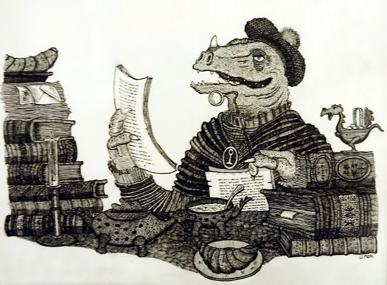 Oberhausen-Schloss-Oberhausen-NUR-FUeR-REDAKTIONELLE-ZWECKE-EDITORIAL-USE-ONLY-Am-Dienstag-den-20-9-2011-besuchte-die-Redaktion-die-Vorbereitungen-zur-Ausstellung-Die-7-1-2-Leben-des-Walter-Moers-Vom-Kleinen-Arschloch-ueber-Kaept-n-Blaubaer-bis-Zamonien-im-Schloss-Oberhausen-Ludwig-Galerie-die-vom-25-Sept-2011-bis-8-Jan-2012-zu-sehen-ist-Hier-wird-noch-fleissig-gewerkelt-geputzt-und-anschliessend-beschriftet-Erstmals-widmet-sich-nun-eine-Ausstellung-dem-Werk-des-1957-in-Moenchengladbach-geborenen-Zeichners-und-Autors-Walter-Moers-in-all-seinen-Fassetten-In-seinen-7-1-2-Leben-hat-er-Erstaunliches-geschaffen