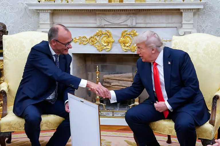 United-States-President-Donald-J-Trump-shakes-hands-with-Chancellor-Friedrich-Merz-of-Germany-as-they-meet-in-the-Oval-Office-of-the-White-House-in-Washington-DC-US-on-Thursday-June-5-2025