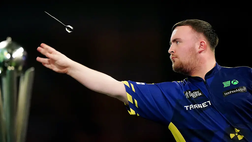 Darts-WM-Finale-Littler-England-van-Gerwen-Niederlande-Luke-Littler-in-Aktion