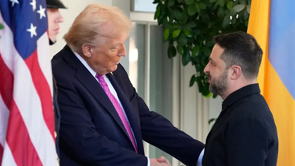 US-Praesident-Donald-Trump-l-begruesst-den-ukrainischen-Praesidenten-Wolodymyr-Selenskyj-vor-dem-Weissen-Haus