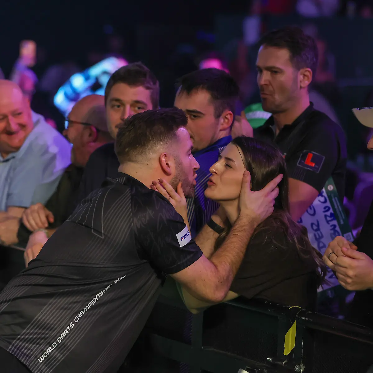 11th-December-2025-Alexandra-Palace-London-England-2025-PDC-Paddy-Power-World-Darts-Championship-Day-One-Arno-Merk-greets-friends-and-family-as-he-is-introduced-to-the-crowd-for-his-match-against-Kim-Huybrechts