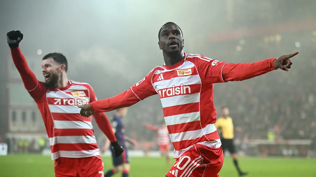Soccer-Football-Bundesliga-1-FC-Union-Berlin-v-RB-Leipzig-Stadion-An-der-Alten-Forsterei-Berlin-Germany-December-12-2025-1-FC-Union-Berlin-s-Ilyas-Ansah-celebrates-scoring-their-second-goal-REUTERS-Annegret-Hilse-DFL-REGULATIONS-PROHIBIT-ANY-USE-OF-PHOTOGRAPHS-AS-IMAGE-SEQUENCES-AND-OR-QUASI-VIDEO