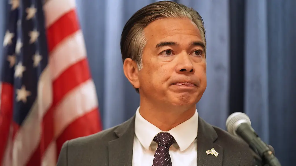 FILE-California-Attorney-General-Rob-Bonta-comments-on-the-Supreme-Court-s-ruling-overturning-a-federal-judge-s-limits-on-roving-patrols-and-enforcement-stops-by-ICE-agents-in-Southern-California-during-a-news-conference-on-Monday-Sept-8-2025