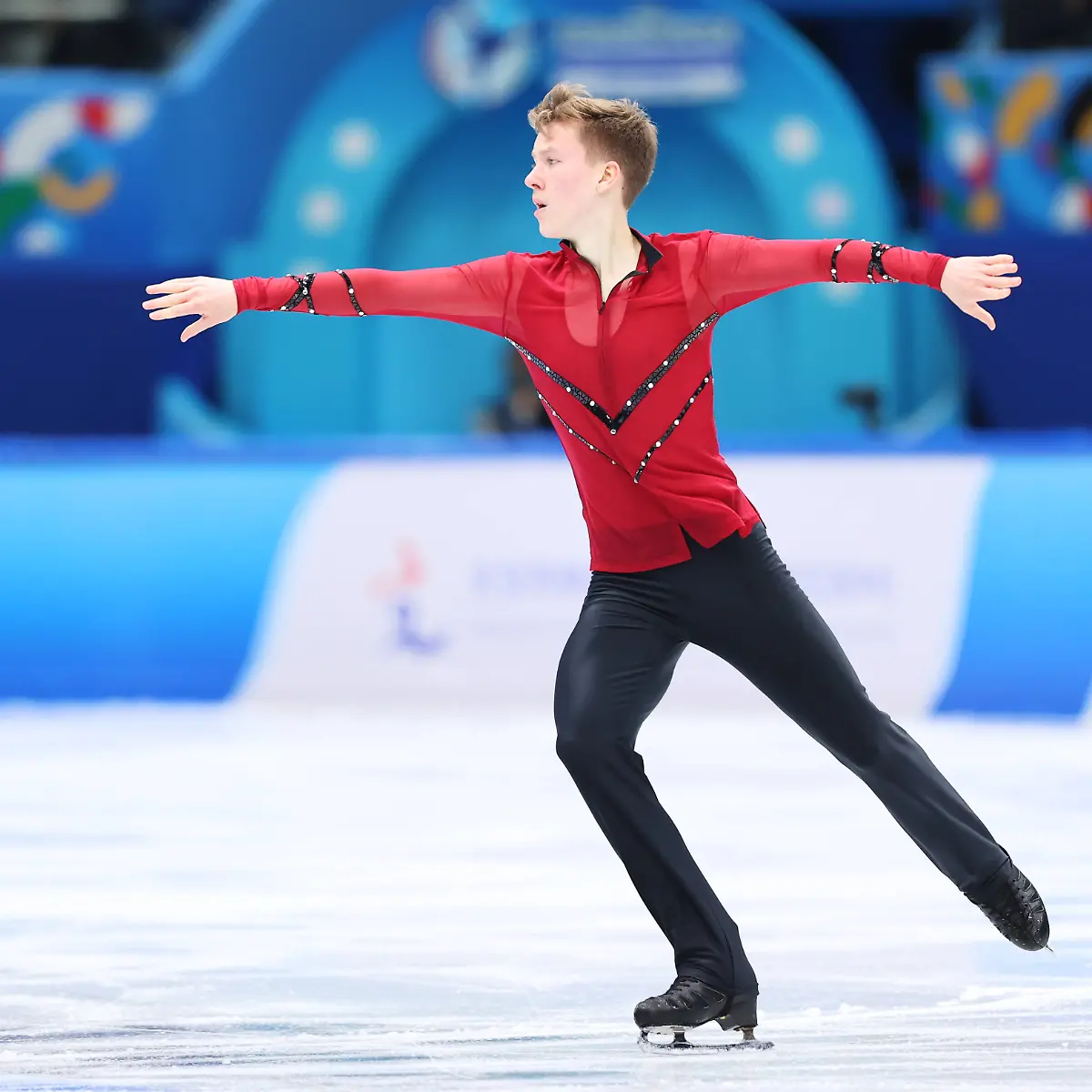 BEIJING-CHINA-SEPTEMBER-21-Genrikh-Gartung-of-Germany-performs-in-the-Men-Free-Skating-during-the-ISU-Skate-to-Milano-Figure-skating-Eiskunstlauf-Qualifier-2025-at-National-Indoor-Stadium-on-September-21-2025-in-Beijing-China