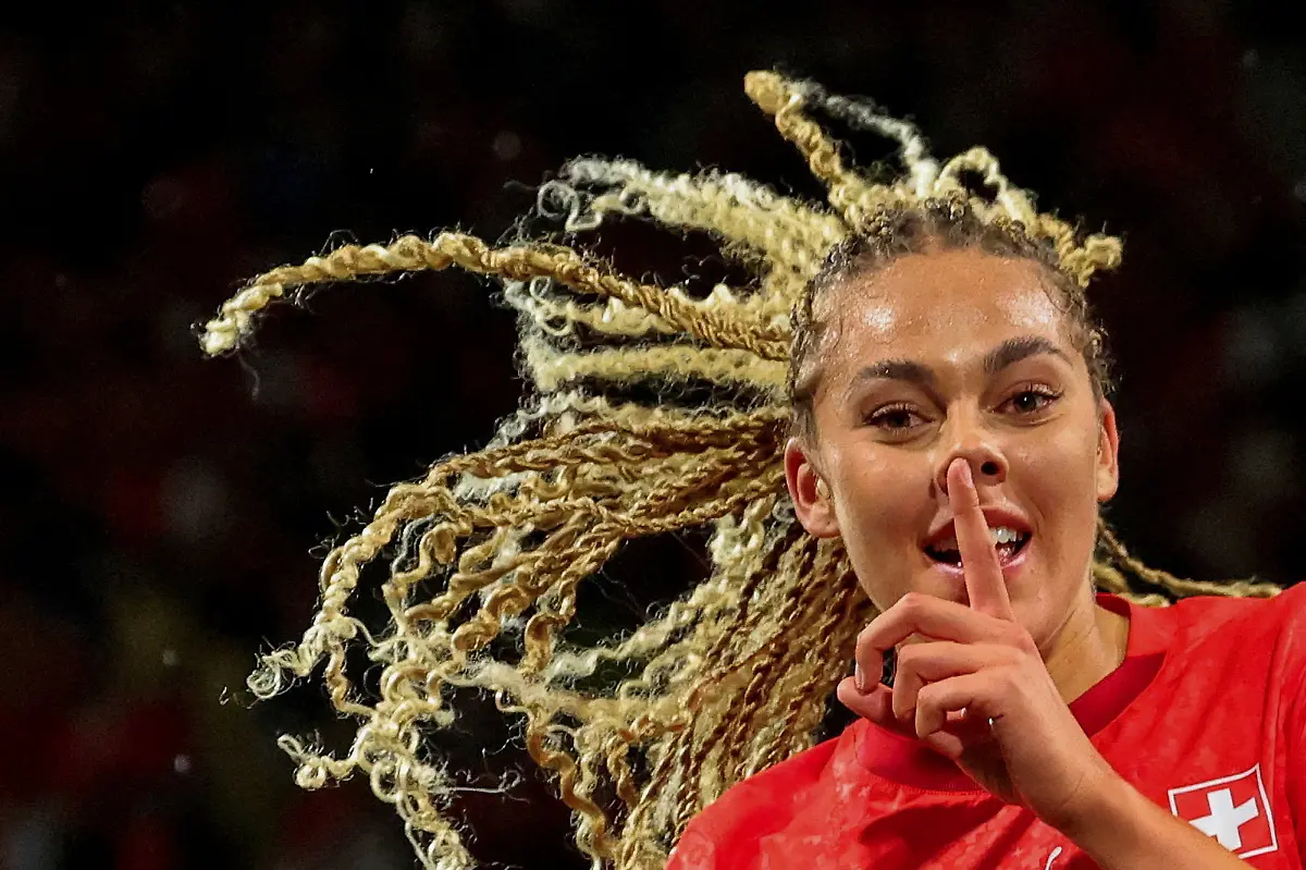 Soccer-Football-UEFA-Women-s-Euro-2025-Group-A-Switzerland-v-Iceland-Wankdorf-Stadium-Bern-Switzerland-July-6-2025-Switzerland-s-Alayah-Pilgrim-celebrates-scoring-their-second-goal-REUTERS-Denis-Balibouse-TPX-IMAGES-OF-THE-DAY-SEARCH-REUTERS-BEST-SPORTS-2025-FOR-THIS-STORY-SEARCH-REUTERS-YEAR-END-FOR-ALL-2025-YEAR-END-GALLERIES