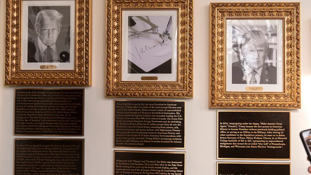 Portraets-mit-neuen-Plaketten-mit-erklaerendem-Text-sind-auf-dem-Presidential-Walk-of-Fame-an-der-Kolonnade-des-Weissen-Hauses-zu-sehen