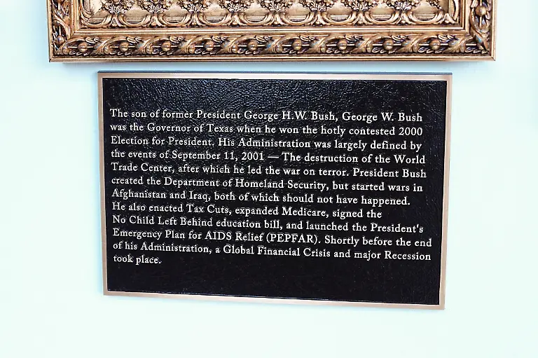 A-plaque-dedicated-to-former-U-S-President-George-W-Bush-at-the-Presidential-Walk-of-Fame-at-the-White-House-in-Washington-D-C-U-S-December-17-2025